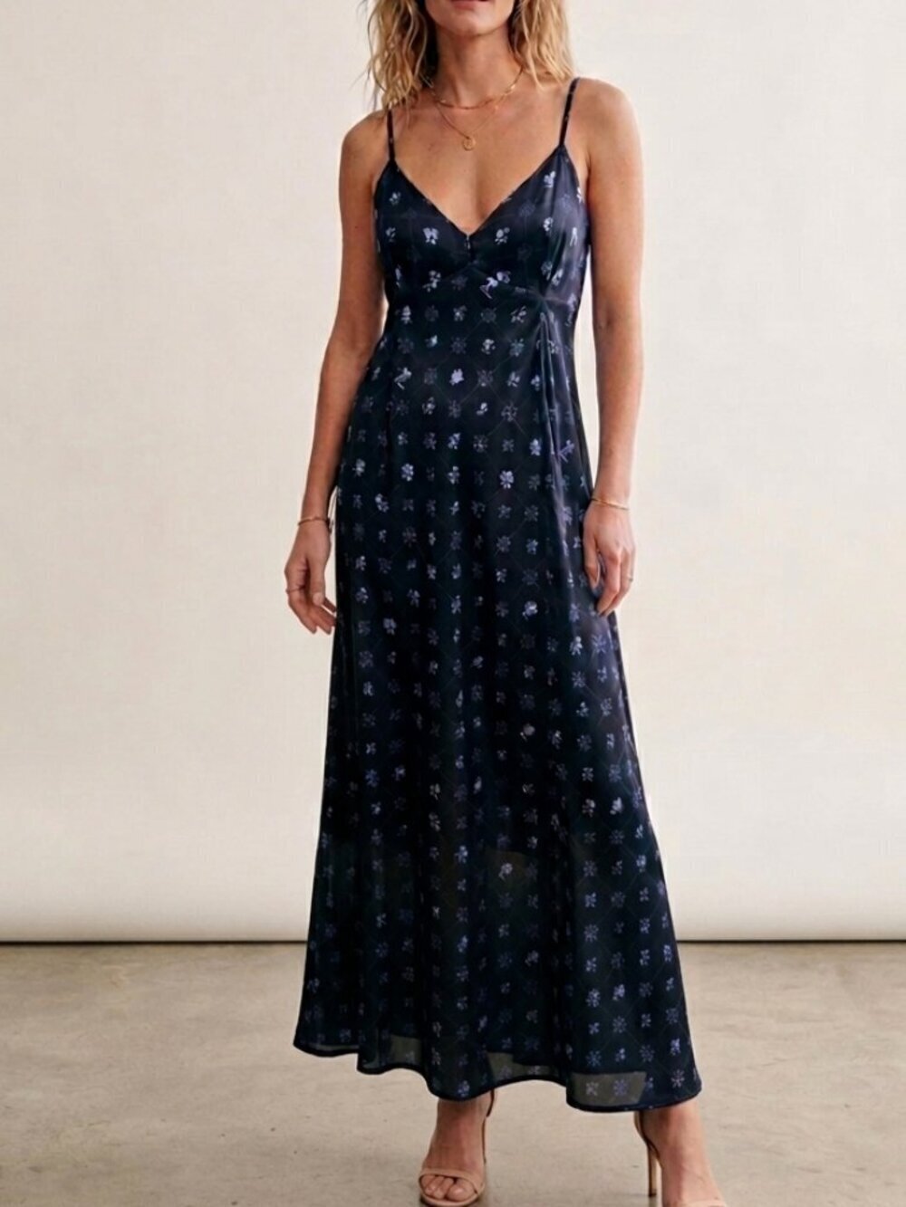 Ciao Lucia Babydoll Verdi Floral Slip Dress Size Large